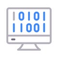 Coding thin color line vector icon Royalty Free Stock Photo