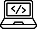 Coding  Vector Icon Royalty Free Stock Photo