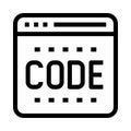 Coding vector line icon