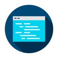 Coding Webpage Circle Icon Royalty Free Stock Photo