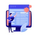 Coding and website development vector concept metaphor. Royalty Free Stock Photo