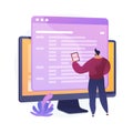 Coding and website development vector concept metaphor Royalty Free Stock Photo