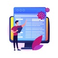 Coding and website development vector concept metaphor. Royalty Free Stock Photo
