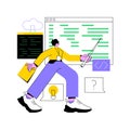 Coding workshop abstract concept vector illustration.
