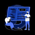 Coding workshop abstract concept vector illustration.