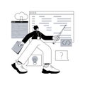 Coding workshop abstract concept vector illustration.