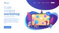 Coding workshop concept landing page Royalty Free Stock Photo