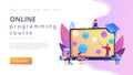 Coding workshop concept landing page Royalty Free Stock Photo