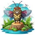 Codling Moth harsh smiles island vector Royalty Free Stock Photo