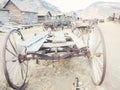 Old Wooden Wagons in a Ghost Town, Cody, Wyoming, USA Royalty Free Stock Photo
