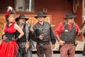 CODY - USA - AUGUST 21, 2012 - Buffalo Bill gunfight at Irma Hotel Royalty Free Stock Photo