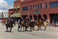 Cody, Wyoming, USA - July 4th, 2009 - Four riders dressed in black depicting Wyatt Earp, Virgil Earp, Morgan Earp and Doc Holliday