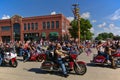 Cody, Wyoming, USA - July 4th, 2009 - Motorcycle club participating in the Independence Day Parade Royalty Free Stock Photo