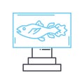coelacanth line icon, outline symbol, vector illustration, concept sign Royalty Free Stock Photo