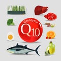 Coenzyme q10. Healthy eating. Healthy food every day