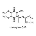 Coenzyme Q10 or ubiquinone Royalty Free Stock Photo