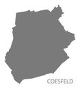 Coesfeld city map with boroughs grey illustration silhouette shape Royalty Free Stock Photo