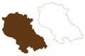 Coesfeld district Federal Republic of Germany, State of North Rhine-Westphalia, NRW, Munster region map vector illustration, Royalty Free Stock Photo