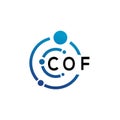 COF letter logo design on white background. COF creative initials letter logo concept. COF letter design