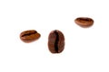 Cofee beans on a white background Royalty Free Stock Photo