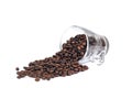 Cofee beans on white Royalty Free Stock Photo