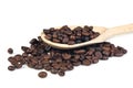 Cofee beans on white Royalty Free Stock Photo