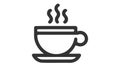 Cofee cup icon flat. Vector illustration symbol and bonus pictogram.