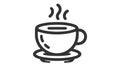Cofee cup icon flat. Vector illustration symbol and bonus pictogram.