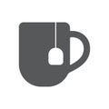 Cofee cup icon flat. Vector illustration symbol and bonus pictogram Royalty Free Stock Photo