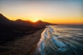 Cofete Beach on the Southern Tip of Fuerteventura during Sunset