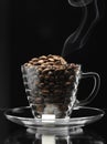 Coffe beans cup Royalty Free Stock Photo