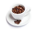 Coffe beans in cup Royalty Free Stock Photo