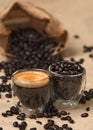 Coffee Beans and Espresso Royalty Free Stock Photo