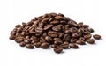 Coffe beans white background. Generative AI