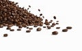 Coffe beans white background. Generative AI