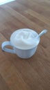 Coffe cafe latte milk cream breakast creamy kitchen kitchentable working from home