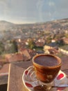 Coffe with city view Royalty Free Stock Photo