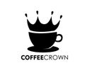 Coffe crown logo design concept