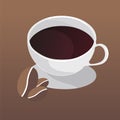 Coffe cup with coffee bean Royalty Free Stock Photo