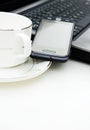 Coffe cup on the desk Royalty Free Stock Photo