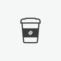 Coffe Cup Icon Flat Royalty Free Stock Photo