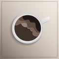 Coffe cup layered illustration Royalty Free Stock Photo