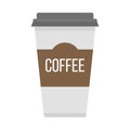 Coffe cup take away vector illustration.