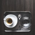 Coffe Cup Tray Refreshment Concept