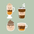 Coffe cute concept illustration