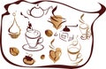 Coffe elements set Royalty Free Stock Photo