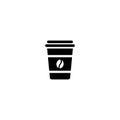 Coffe glass vector icon