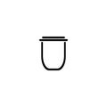 Coffe glass vector icon