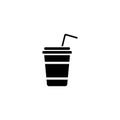 Plastic cup or paper cup vector icon Royalty Free Stock Photo