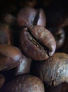 Coffe grains macro Royalty Free Stock Photo